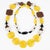Plastic Angela Caputi Extra-Long Necklace Faux-Wood and Textured Yellow Resin Beads For Sale - Image 7 of 12