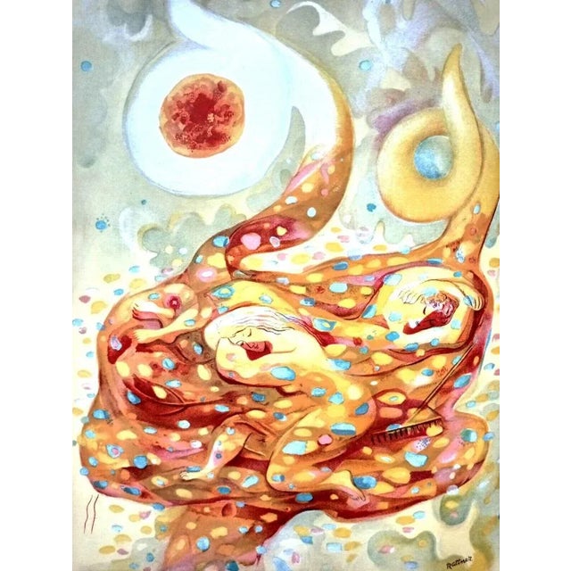 Abraham Rattner, Figurative Composition, 1938, Original Lithograph For Sale - Image 3 of 3