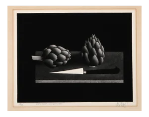 Mario Avati, Nature Morte Aux Artichauts, Mezzotint