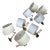 1990s Hinson Swing Arm Wall Sconces in Solid Brass - Set of 8 For Sale