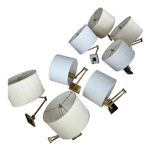 1990s Hinson Swing Arm Wall Sconces in Solid Brass - Set of 8