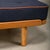 Scandinavian Daybed in Oak and Dark Blue Bouclé Fabric with Leather Accents, 1960s For Sale - Image 11 of 15