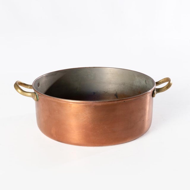Mid 20th Century Six Piece Set of Copper Pots and Pans For Sale - Image 9 of 18