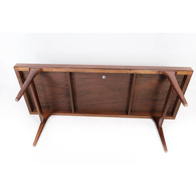 Rosewood Coffee Table with Blue Tiles by Johannes Andersen for CFC Silkeborg, 1960s For Sale - Image 16 of 17