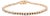 Mid 20th Retro Round Sapphire Sleek Tennis Bracelet in 14k Solid Gold For Sale