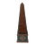 VTG Maitland-Smith Leather Obelisk Brass Sun Medallions Neoclassical 27x7” For Sale