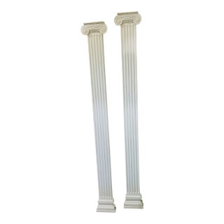 Faux MCM Classic Decoy Column a Pair 84" For Sale