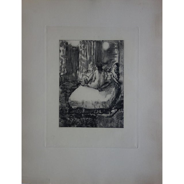 Edgar Degas In the intimacy of the bedroom Original etching and aquatint after a monotype On Rives Vellum 25 x 32 cm...