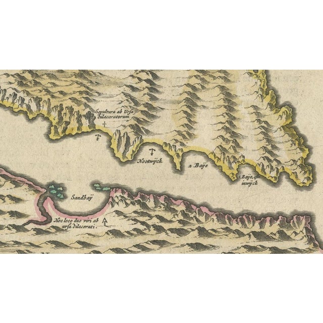 Antique Arctic Map with Staten Island, 1598 For Sale - Image 4 of 9
