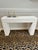 Vintage 1980’s Beveled Plaster Console Table For Sale - Image 9 of 12