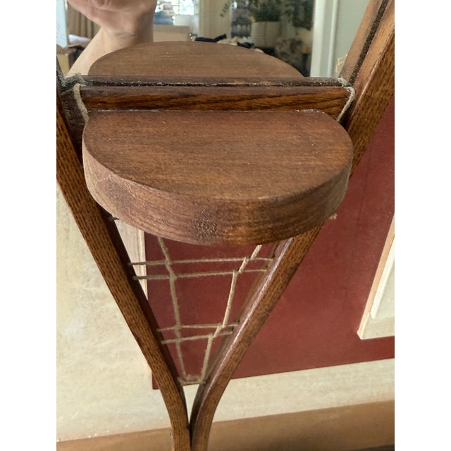 1960s Vintage Snowshoe Mirror Wall Shelf For Sale - Image 5 of 12