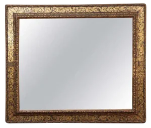 17th C. Italian Gilt Decorated Mirror