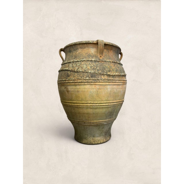 Late 19th Century X Large (32" H) Antique Greek Terracotta Pithari Olive Jar For Sale In Tampa - Image 6 of 6
