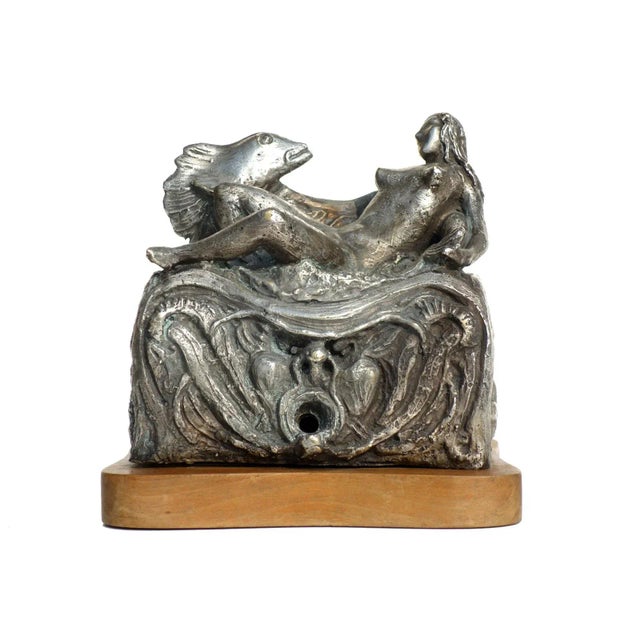 Silver Metal Sculpture Musical Box by Omero Taddeini, 1940s For Sale - Image 7 of 7
