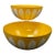 Mid-Century Modern Yellow Enamel Nesting Bowl Set Vintage MCM Kitchen For Sale