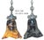 Antique Silver Tone Sculptural Med Goat Head & Abstract Art Glass Pendant Light For Sale - Image 18 of 18