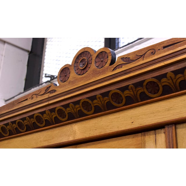 Antique Edwardian Ash Wardrobe, 1900s For Sale - Image 10 of 12