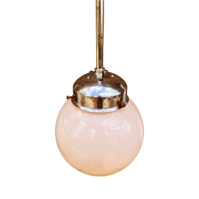 Art Deco Pendant Lamp, Napako, Czechoslovakia, 1940s. For Sale - Image 10 of 12