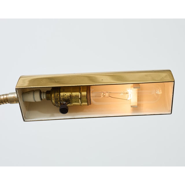 Pair of Mid-Century Brass Adjustable Pharmacy Floor Lamps For Sale - Image 13 of 18