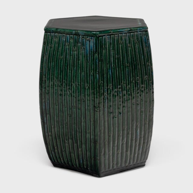 Contemporary Chinese Bamboo Grove Garden Stool For Sale - Image 3 of 7