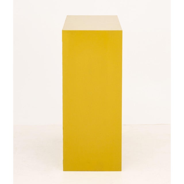 Martin Feinman for Multiplex Modern Mustard Painted Wood Bookshelf For Sale In New York - Image 6 of 8