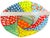 Paper Vintage Hand-Painted Papier-Mâché Bowl – Colorful Folk Art, Memphis Style Patchwork Centerpiece For Sale - Image 7 of 7