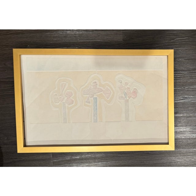 1990s Sherry Schrut Pastel Original Print, Framed For Sale - Image 10 of 12