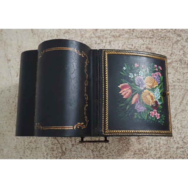Toleware Paint Decorated Decorative Coal Bin For Sale - Image 10 of 11