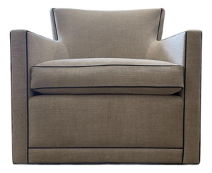 A. Rudin Model 712 Contemporary Upholstered Swivel Club Chair