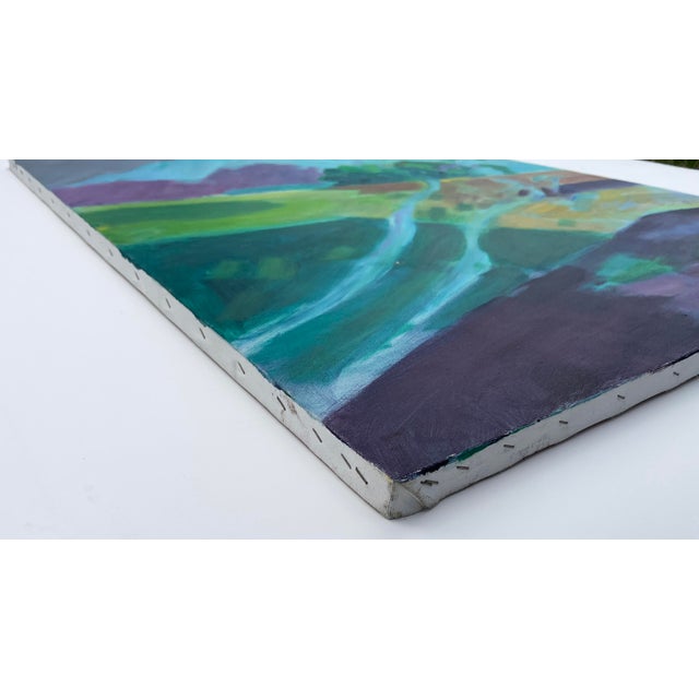 Vintage Large Abstract Expressionist Landscape - For Sale In Monterey, CA - Image 6 of 8