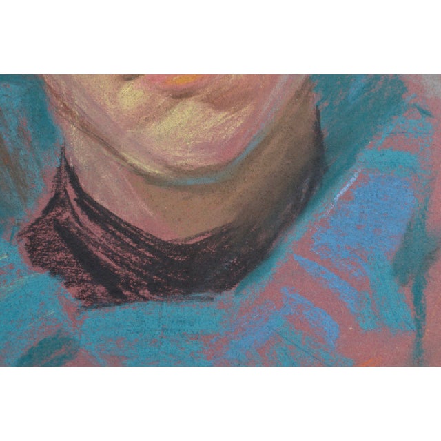 Albert Goltjakov, Portrait of a Woman, 1962, Pastel on Paper For Sale - Image 3 of 5