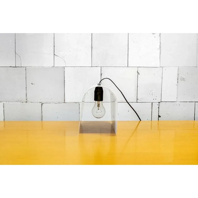 Table and Ceiling Lamp in Lacquered Metal, Italy, 1970s For Sale - Image 4 of 6