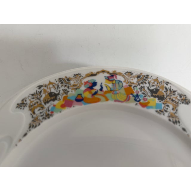 Asimmetria Abduction from the Seraglio Salad Plate by Björn Wiinblad for Rosenthal Studio Line, 1990s Set of 6 For Sale - Image 6 of 7