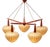 5-Flame Cocoon Lamp in Teak, 1965 For Sale