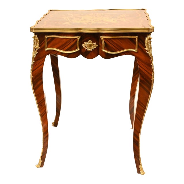 Empire French Side Tables with Inlay Stands in Kingwood, Set of 2 For Sale