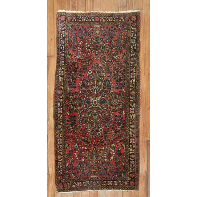 An early 20th-century traditional Persian Sarouk small rug Measures: 2' x 3'11”. .