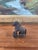 Likely Antique Bronze Toned Toy Horse on Wheels, Tribal Folk Art Figurine From India For Sale - Image 4 of 9