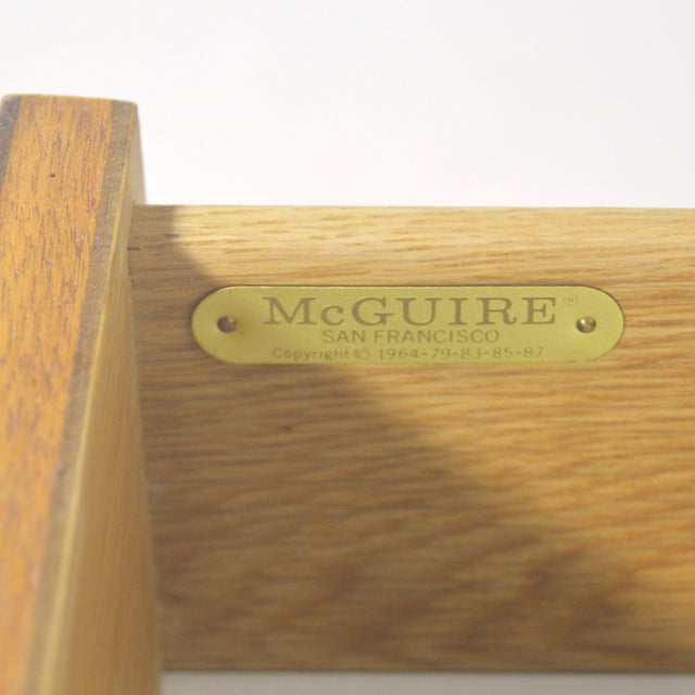 Brass John McGuire Rattan and Oak Chest For Sale - Image 8 of 8