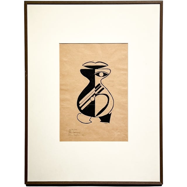 Black Hans Haffenrichter, Dance Sign, 1923, Linocut For Sale - Image 8 of 11