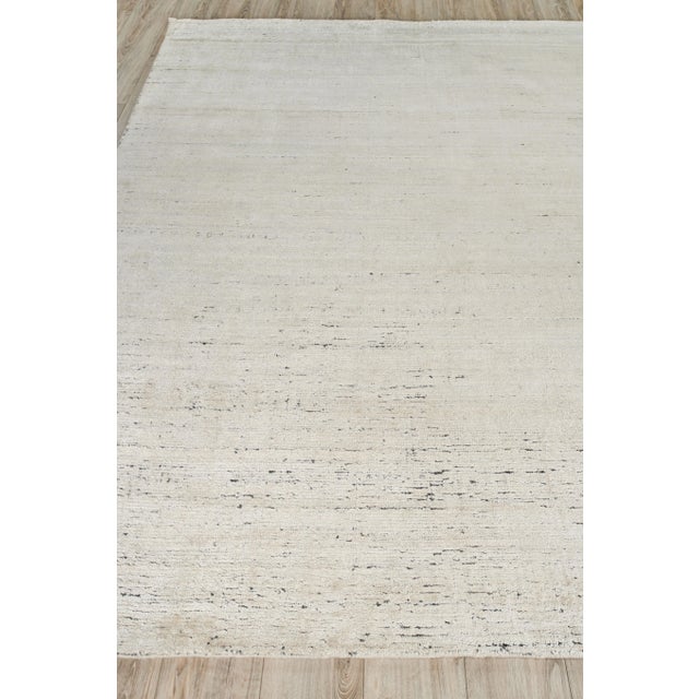 Transitional Exquisite Rugs Montero Handmade New Zealand Wool & PET Yarn Silver/Gray Rug-6'X9' For Sale - Image 3 of 7