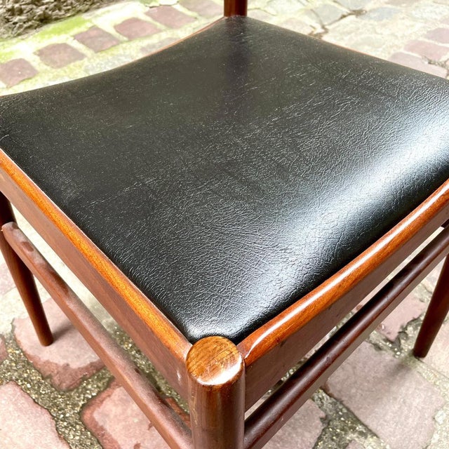 Brown Scandinavian Teak Chairs, Set of 4 For Sale - Image 8 of 9