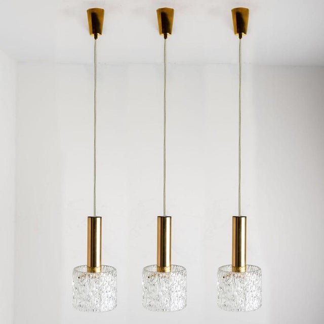 Wave Glass Pendant Light attributed to J.T. Kalmar, 1960s For Sale - Image 3 of 18