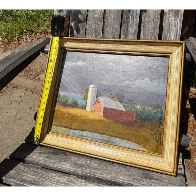 1960s 1960s Framed and Signed Landscape Oil Painting. For Sale - Image 5 of 8