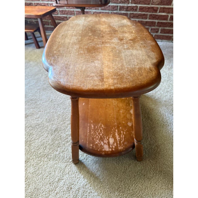 This is a rare Heywood-Wakefield End Table No C3845G. Made from Birch. It is 26" deep x 17" wide x 20" high. It has...