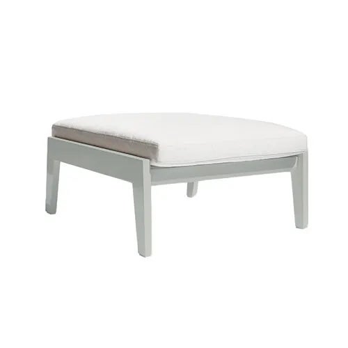 Mid-Century Modern Seattle Gray Portofino Outdoor Ottoman by the Drawing Room Atl For Sale - Image 3 of 3