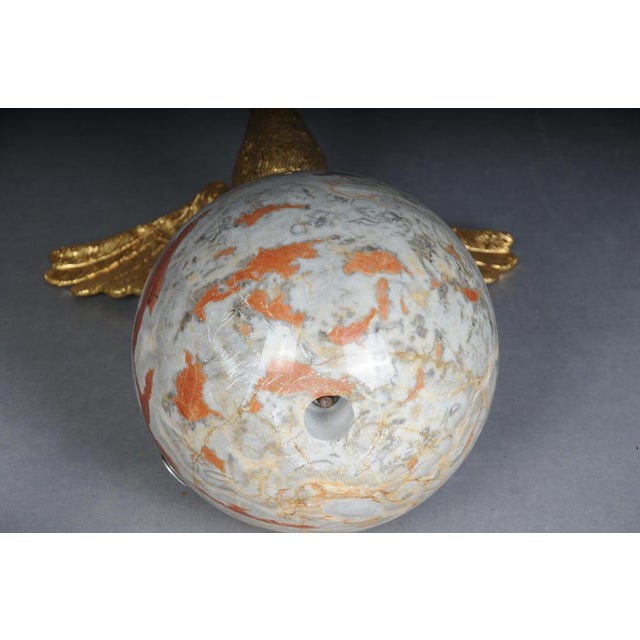 Large Imperial Brass Eagle Figures on Marble Spheres, Set of 2 For Sale - Image 16 of 17