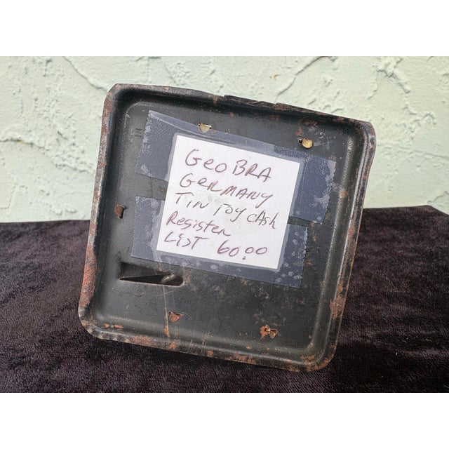 Early 20th Century German Tin Toy Cash Register – Miniature Decorative Display For Sale In Orlando - Image 6 of 6