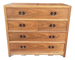 Mid 20th Century Michael Taylor for Baker Furniture Walnut Chest of Drawers