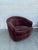 Pair of Vintage 1970s Chocolate Brown Velvet Barrel Club Chairs With Ruched Backs For Sale In Philadelphia - Image 6 of 12