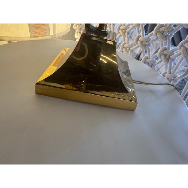 Art Deco Vintage Turtle Shell Shaped Brass Touch Lamp For Sale - Image 3 of 8